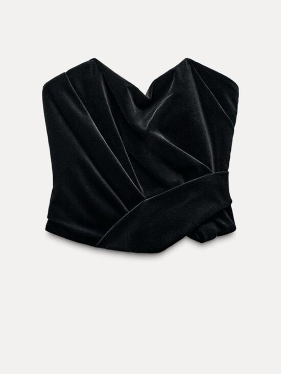Zara Tops - Zara Black Velvet Blouse